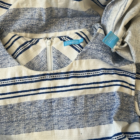J Mc. Laughlin White & Blue Striped Sleeveless Mini Dress Tracy Size Large - Picture 8 of 8